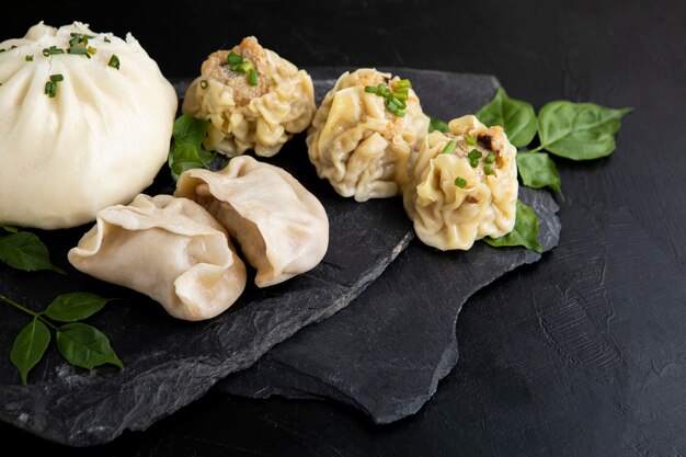 Delicious dumplings concept arrangement