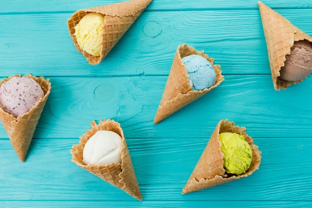 무료 사진 맛있는 이국적인 아이스크림 코넷