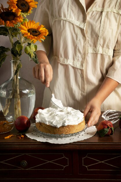 Delicious floral feast still life