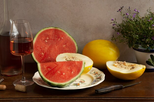 Delicious floral feast still life