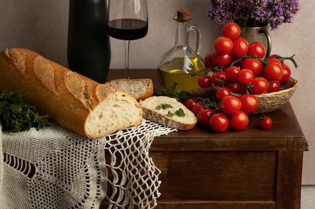 Delicious floral feast still life