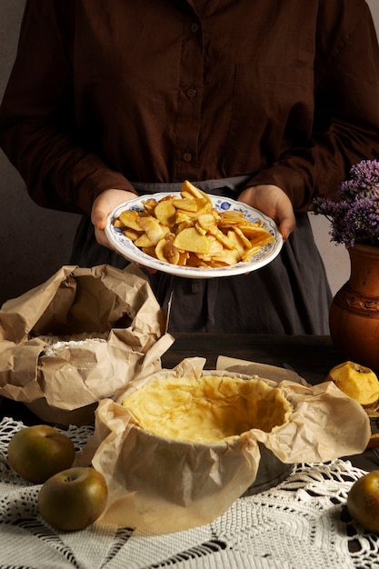 Free photo delicious floral feast still life