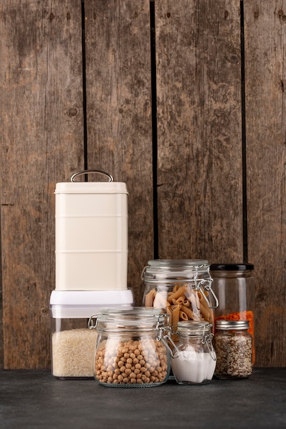 Free photo delicious food containers arrangement