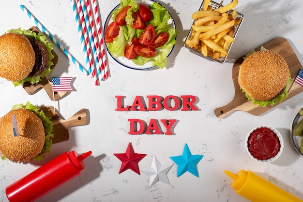 Free photo delicious food for the us labor day