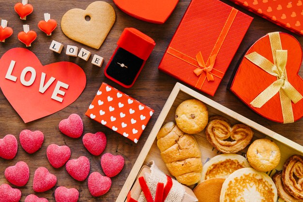 Delicious food and Valentine's Day gifts