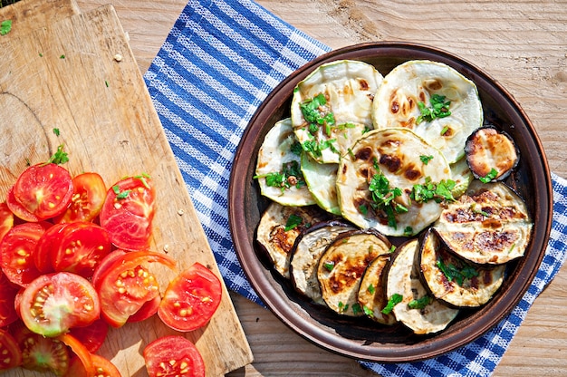 delicious food on wooden table