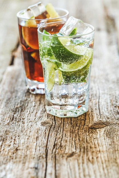 Delicious, fresh drink on the table