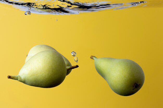 Delicious fresh fruit in water