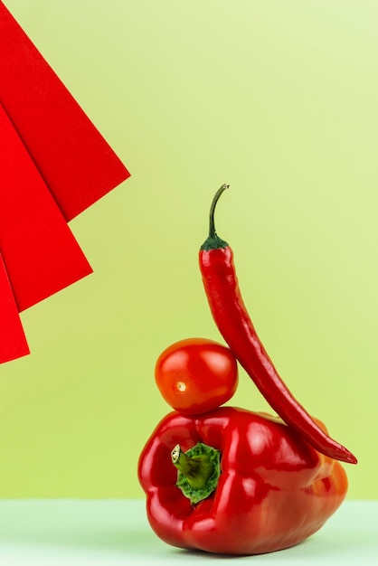 Delicious fresh vegetables arrangement