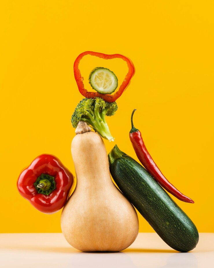 Бесплатный Фотография вкусная композиция из свежих овощей