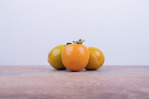 Delicious fruit on marble.