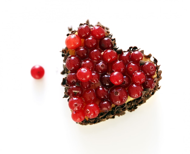 Delicious fruit pie on the table