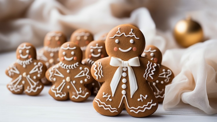 Free Photo delicious gingerbread arrangement