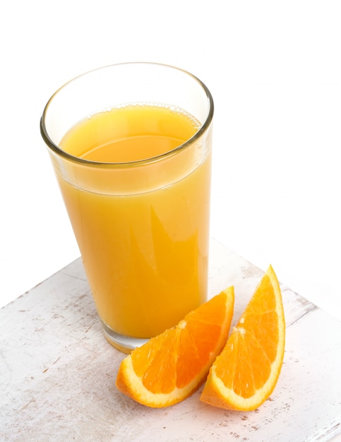 Free photo delicious glass of orange juice