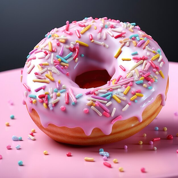 Delicious glazed doughnut