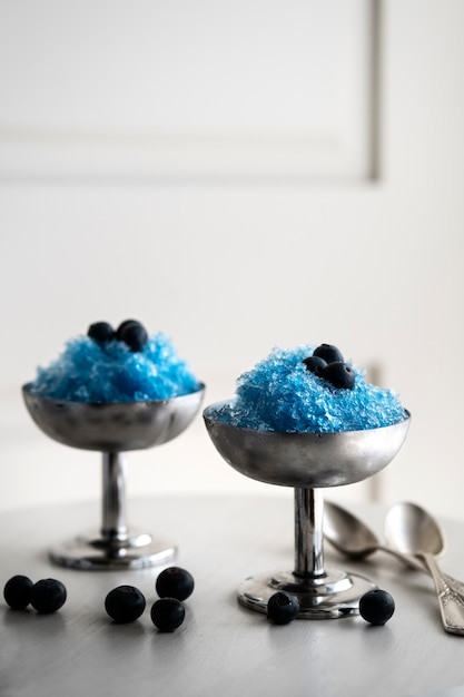 Free photo delicious granita dessert with fruit flavoring