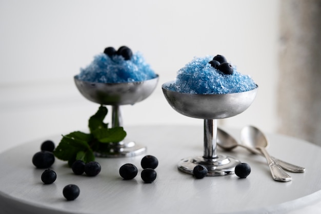 Free photo delicious granita dessert with fruit flavoring