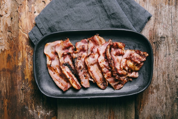 Delicious grilled bacon