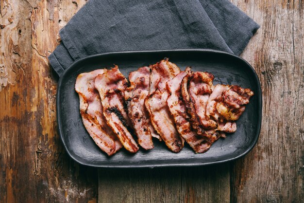 Delicious grilled bacon