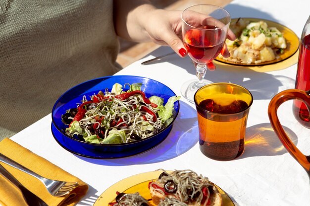 Delicious gulas dish assortment