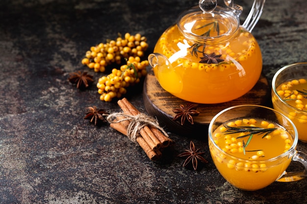 Delicious and healthy sea buckthorn tea