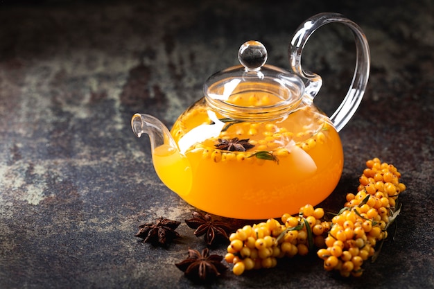 Delicious and healthy sea buckthorn tea