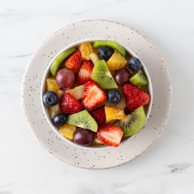 Free Photo delicious healthy snack with various fruit