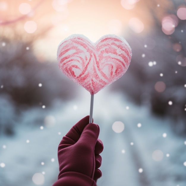 Delicious heart shaped candy