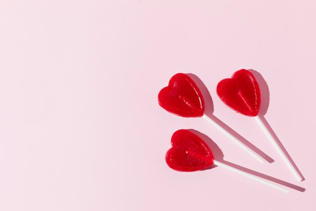 Delicious heart shaped sweets