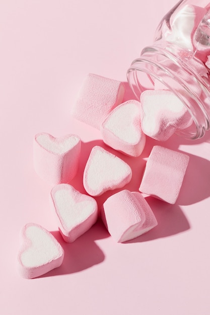 Free photo delicious heart shaped sweets