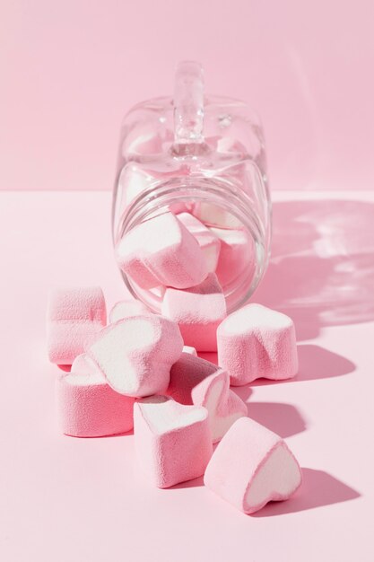 Delicious heart shaped sweets