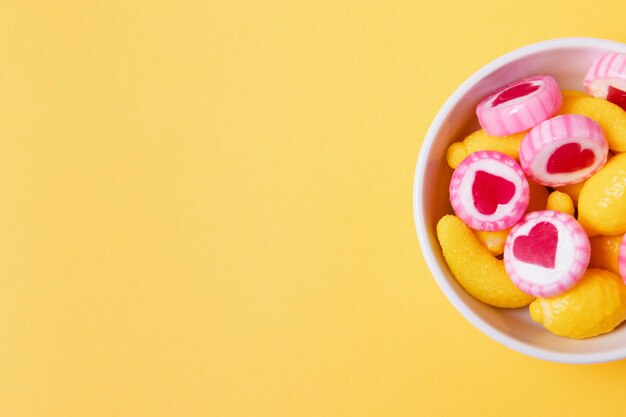 Delicious heart shaped sweets