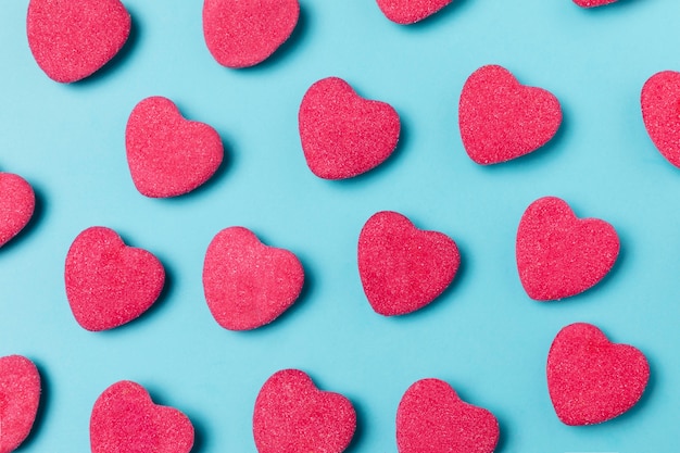 Delicious heart shaped sweets