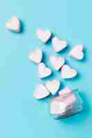 Free photo delicious heart shaped sweets