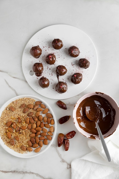 Free photo delicious high protein vegan dessert