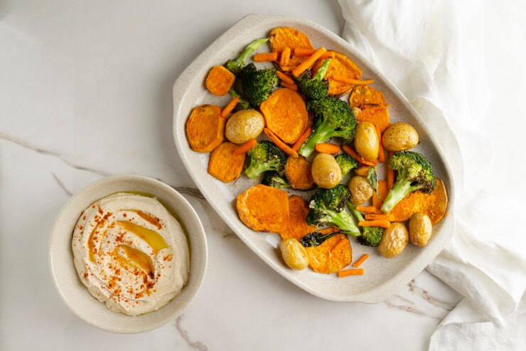 Free Photo delicious high protein vegan meal