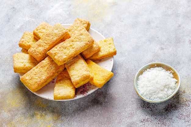 Delicious homemade coconut cookies.