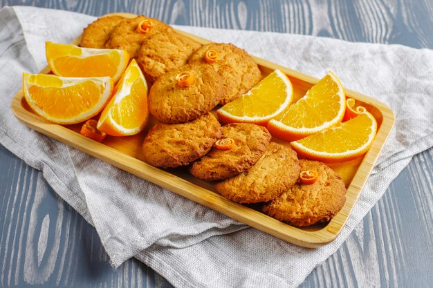 Delicious homemade orange zest cookies.