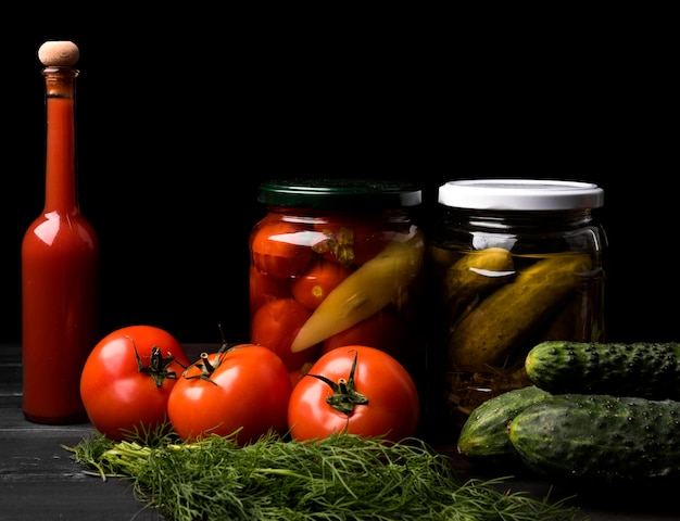 Delicious homemade preserves arrangement