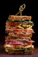 Free photo delicious huge sandwich