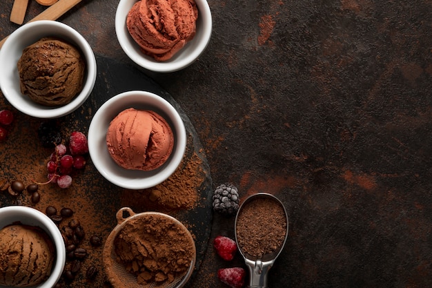 Foto gratuita delizioso gelato in inverno