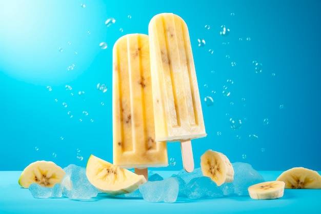 Foto gratuita delizioso gelato con banana.