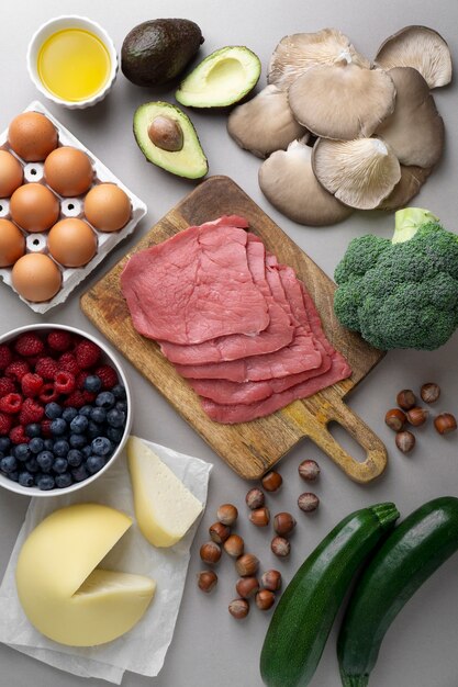 Delicious ingredients for keto diet