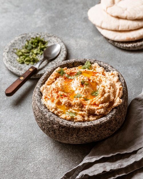 맛있는 유태인 요리 높은 각도