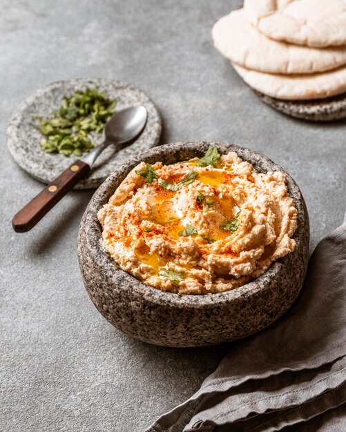 맛있는 유태인 요리 높은 각도