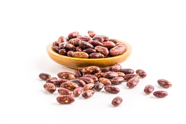 Delicious legumes in a wooden bowl