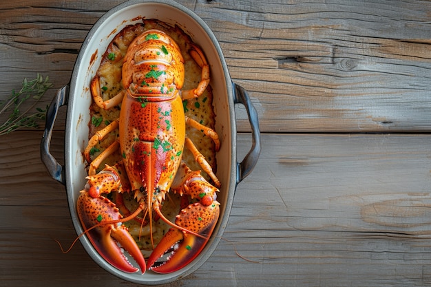 Free photo delicious lobster gourmet seafood