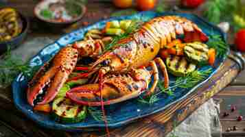 Free photo delicious lobster gourmet seafood