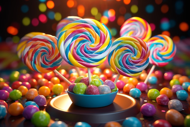 Delicious lollipops arrangement