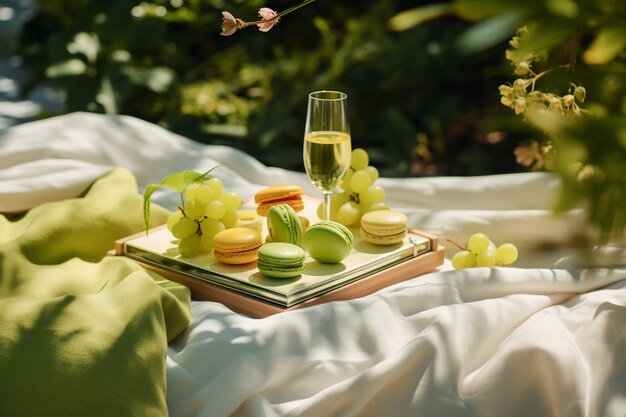 Delicious macarons arrangement